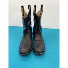 Masterson Boot Co Cowboy RB2001C Black w/White & Blue Stitching Kid’s Sz 13.5