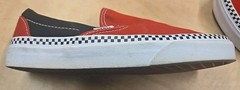 Vans Canvas Unisex Slip-On Checkerboard Red Skate Shoes Size 5.5- 721356