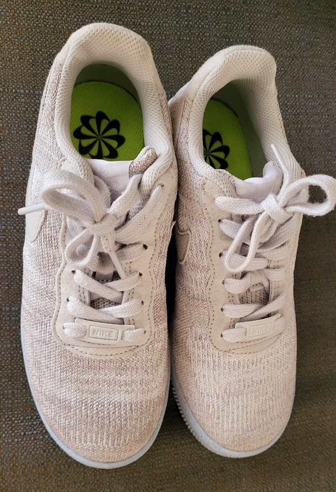 Nike AirForce 1 Crater Flyknit Trainer US 5Y, Color Dust
