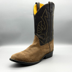 Masterson Boot Co. Youth Suede Boots Sz 5 Cowboy Leather Western RB2003Y Kids