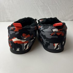 Champion Size 6Y University Camo Red/Gray/White/Black Faux Fur Slippers VGUC