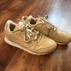 Reebok Classic Leather Kids Sneakers Tan Camel 1.5Y White/Gum 129939722 Retro