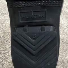 Hunter Black Rubber Knee High Rain Boots Waterproof Buckle Logo Accent Kids