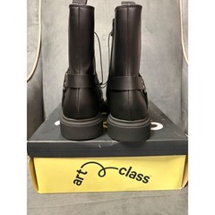 Art Class Crosby Black Harness Boots Kids Size 5 Side Zip Moto Biker Boot