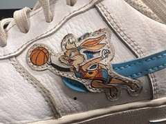 Nike Air Force 1 Space Jam Hare Bugs Bunny Lola Bunny Blue White Youth Size 2