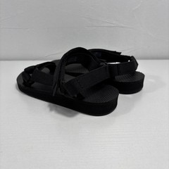 Teva Original Universal Kids Sz 2 Black Hook And Loop Sandals NEW