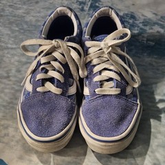 Vans Old Skool Blue Checkerboard Canvas Sneakers Youth Unisex Size 1