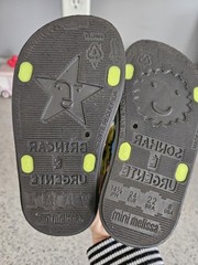 Mini Melissa Beach Slide Space Print Strappy Sandals Multicolor Kids US 8