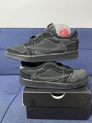 Jordan 1 Low OG SP (PS) Black Phantom Suede Sneaker 1.5Y DO5442-001 Kids