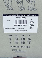 NIB Hunter Original Kids Boot Socks Medium Black