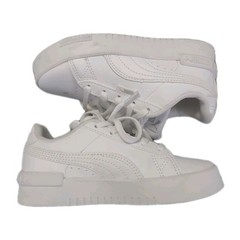 Size 12C – Puma Jada Youth US White Sneaker Shoes Casual Leather, Few Worn