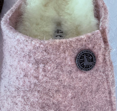 Birkenstock Zermatt Shearling Lined Slide Slippers Kids Sz US 13 EU31 Pink Felt