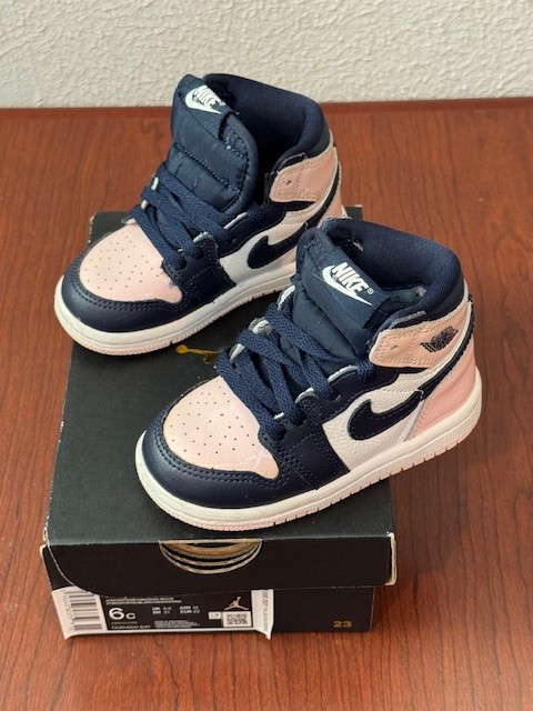 Nike Air Jordan 1 OG (TD) Atmosphere “Bubble Gum” CU0450-‌641 Girl’s SZ 6C