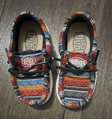 HEYDUDE Wally Toddler Serape Multicolor Geometric Slip-On Shoes US 5 EU 21