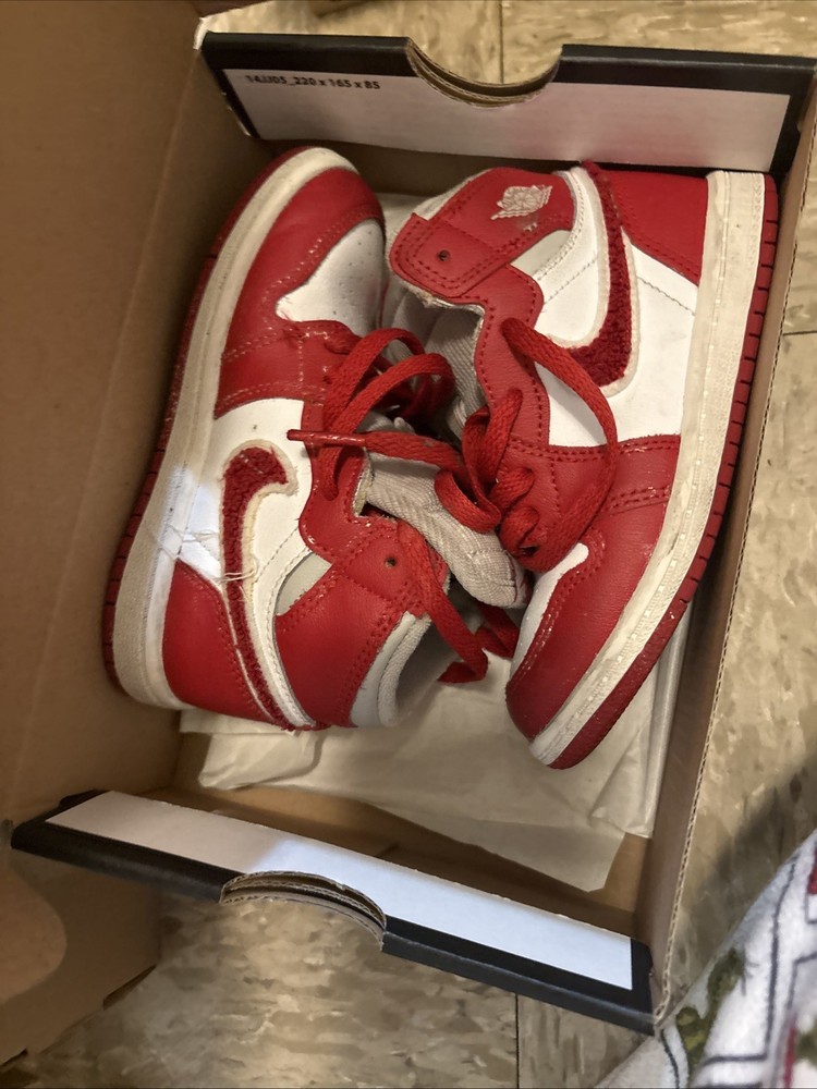 Jordan 1 Retro High OG TD Lt Iron/varsity Red-sail Fer Car/voile/varsity Rouge