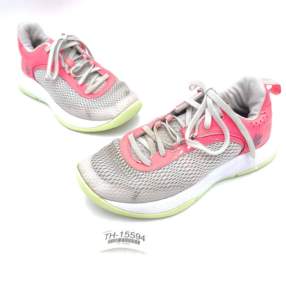 Under Armour Steph Curry 3Z6 GS Youth 5.5 Gray Basketball Sneakers 3025091-102
