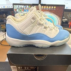 Air Jordan 11 Retro Low BG White/Blue Kids Sneaker US 4.5Y MPN 528896-106