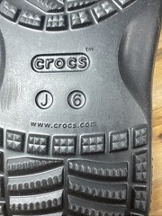 Crocs Classic Croslite 2 Strap Black 207536-BLK kid sandals Us J6 Uk J6 EUR 38-9