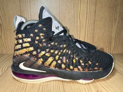 5.5Y / Womens 7 – Nike LeBron XVII 17 BG Lakers GS BQ5594-004 Basketball Shoes