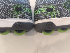 Heelys Dual Up X2, YTH13C Green Grey Spiderweb Shoes Roller Skates