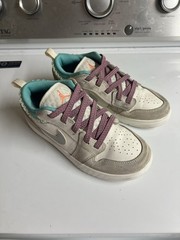 Jordan Air Jordan 1 Low SE Kids Sneakers 3Y FQ8093-100 White Gray Teal
