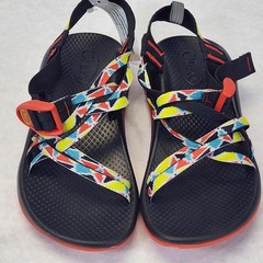 Chacos ZX/1 Ecotread Sandals Kid’s Size 4 Crust Multi Red Black Lightweight New