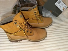 Timberland Courma Kid Roll Top Boot Wheat Nubuck Unisex Kids US 4 M