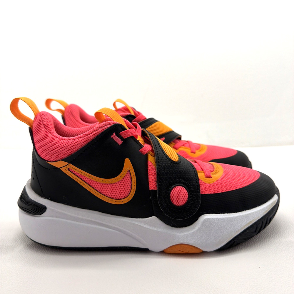 Nike Team Hustle D11 ‚Black Hot Punch‘ (GS) Size 4Y US Big Kids Basketball Shoes