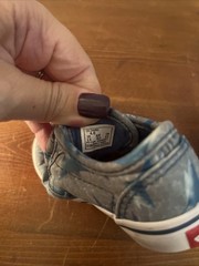 VANS Shark Print Slip Ons With Straps (no laces) Size 4
