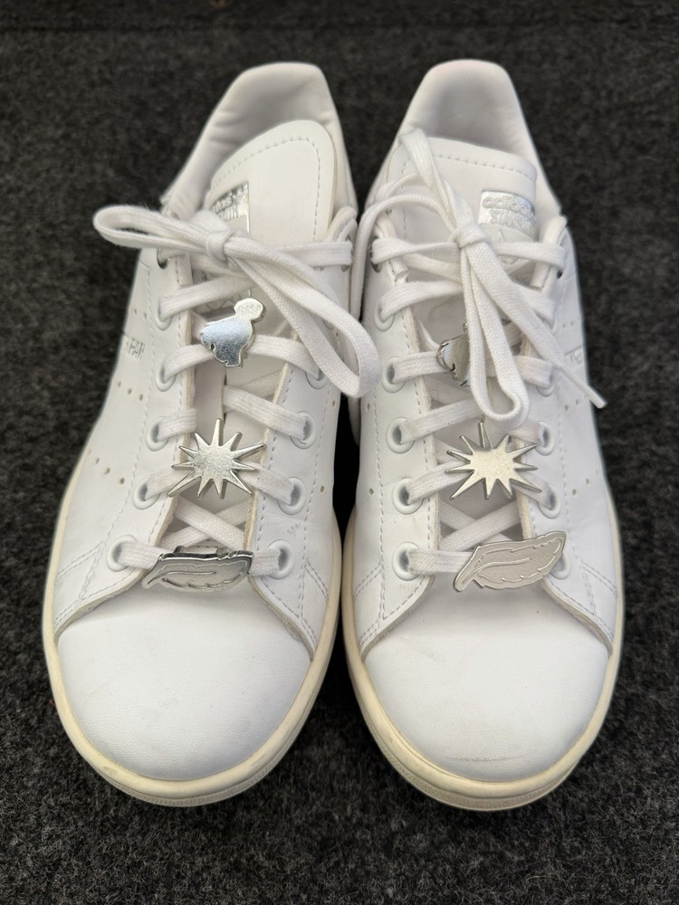 Adidas Stan Smith J Disney Peter Pan Tinkerbell GY3533 White Silver Size 3.5Y