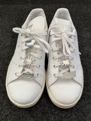 Adidas Stan Smith J Disney Peter Pan Tinkerbell GY3533 White Silver Size 3.5Y
