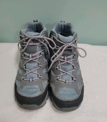 Moab 3 Mid Big Kid Size 7 Waterproof Hiking Boots Shoe Blue/grey