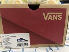 Vans Old Skool V Navy/True White Size 13 Kids NIB