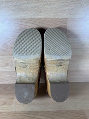 Sven Clogs Brown Leather Clogs Girls EU 34 Plain Toe Strap