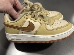 Nike Air Force 1 LV8 Low Beige Brown Leather Sneakers Unisex Kids US 12C