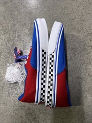 Vans Authentic Custom Red White Blue Skate Shoes Kids – Size 3 Rare