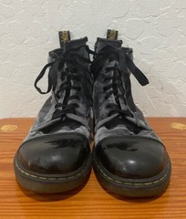 Youth Size 4 M Dr Martens POOCH J Ankle Boot Gray Velour Lace-Up+Zip AW004 SK08R