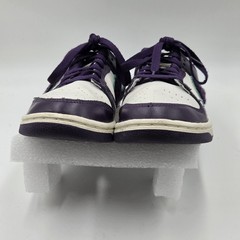 Nike Dunk Low Shoes Youth Size 6.5 Purple Chenille Swoosh DQ7683-100 Sneakers