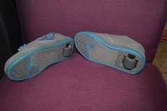 Heelys Launch Youth Size 3 Gray Wheel Shoes Kids Q7