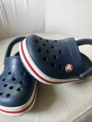 Crocs Children’s Classic Clogs Blue, White, Red Size 6