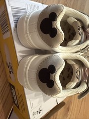 ALDI 2025 Disney Mickey Mouse Character White w/Silver Sneakers Toddler Size 10