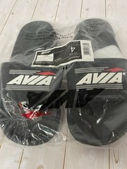 AVIA Slides Sandles New Black And Gray Unisex Kids Size 4 NWOB