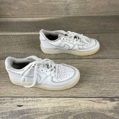 Nike Air Force 1 314193-117 Kids Triple White Leather Sneaker Shoes Size US 2 Y
