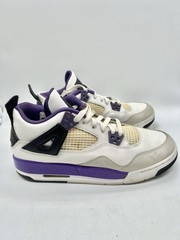 Nike Air Jordan 4 Ultraviolet GS 487724-108 White Purple Black 6.5Y No Insoles