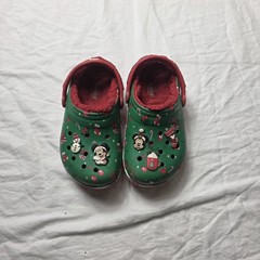 Disney Christmas Crocs Mickey 11c Toddler Holiday Green
