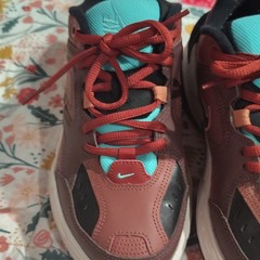 Nike M2K Tekno Brown Red Turquoise Sneaker Unisex Kids 6.5 AO3108-200