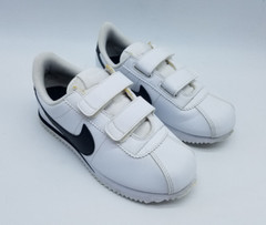 Nike Cortez Basics Leather (GS) Youth’s Size 1Y Running Shoes White Black