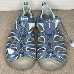 KEEN Whisper Blue Closed Toe Hiking Sandals Drawstring Closure YOUTH Size 3