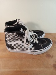 Vans Old Skool Checkerboard Black White High-Top Skate Shoes Women’s Size 5