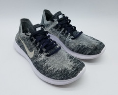 Nike Free RN Fkyknit (GS) Youth’s Size 6.5Y Running Shoes Black White *See desc*